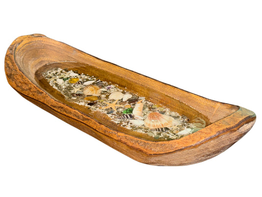 Vassoio Barca in Legno e Resina