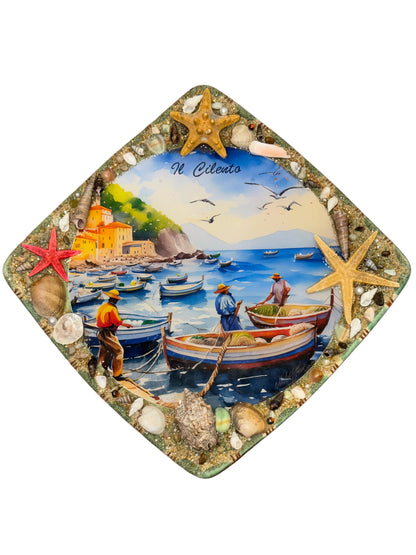 Piatto Cilento in Ceramica e Resina