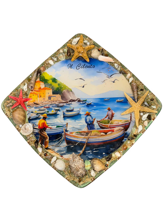 Piatto Cilento in Ceramica e Resina