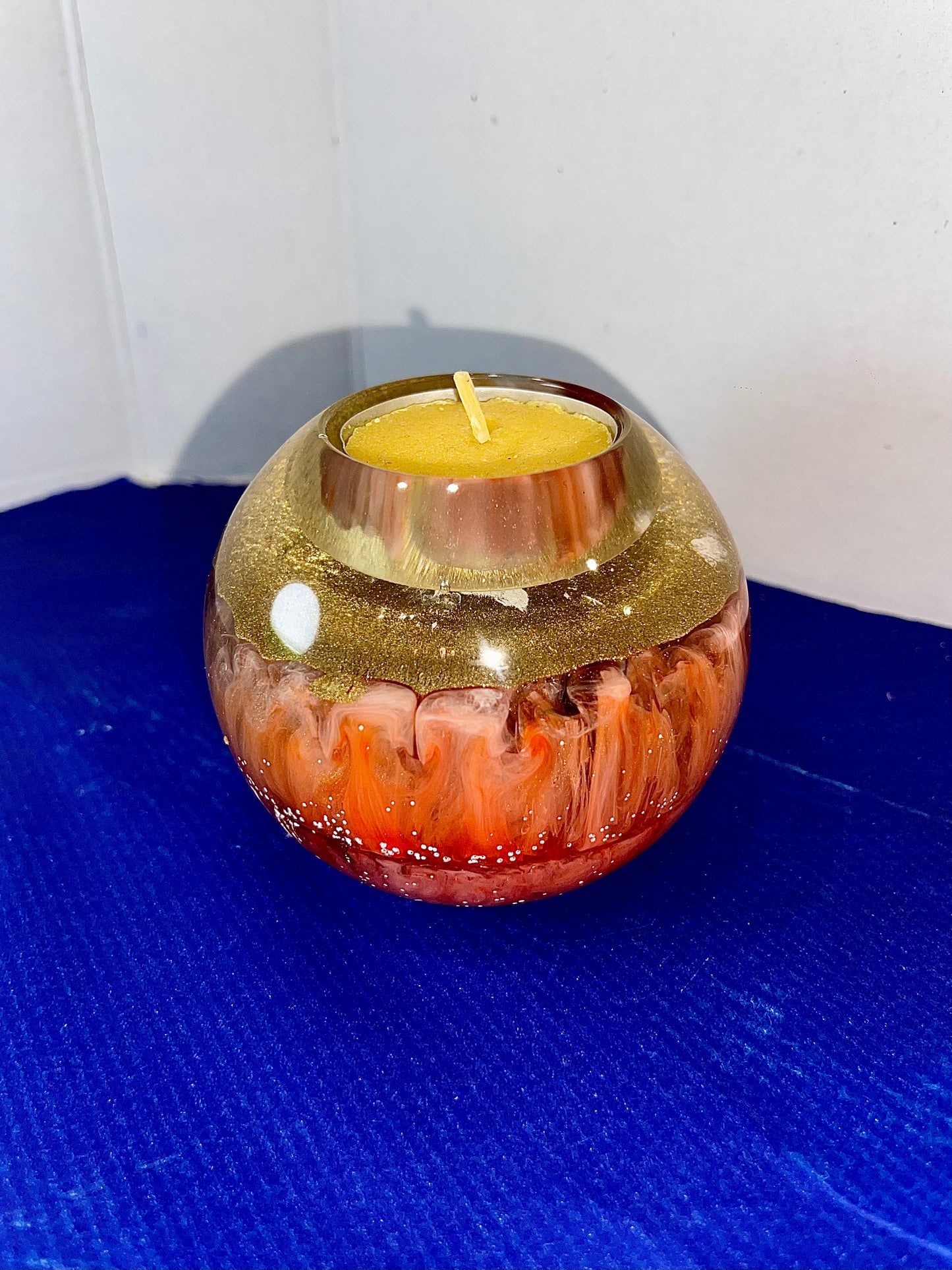 Portacandele sfera crystal + candela bio